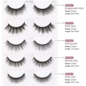Liquid Eyeliner Magnetic False Eyelashes Set Five Pairs Of Glue-free Magnetic E